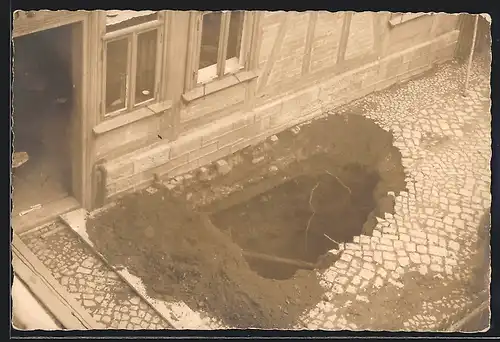 Foto-AK Vienenburg, Wassereinbruch 1930, Kaliwerk