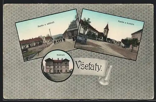 AK Vsetaty, Nadrazi, Partie u kostela