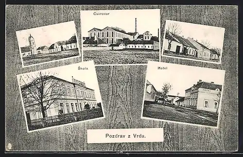 AK Vrdy, Cukrovar, Hotel, Skola