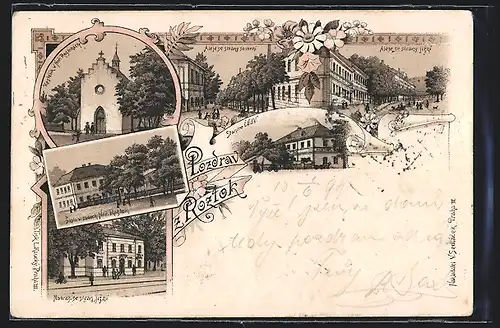 Lithographie Roztoky, Aleje se strany severni, Stanice CUSV, Nadrazise stran jizny