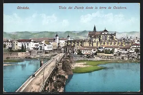 AK Cordoba, Vista del Puente desde la torre de Calahora