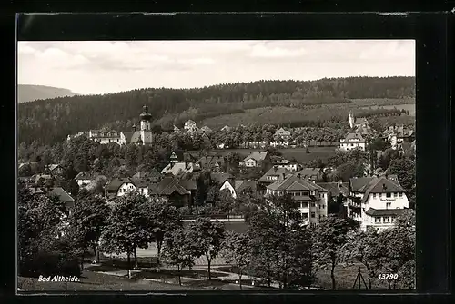 AK Bad Altheide, Teilansicht mit Kirche