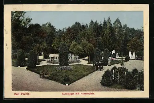 AK Bad Polzin, Kuranlagen mit Konzertplatz