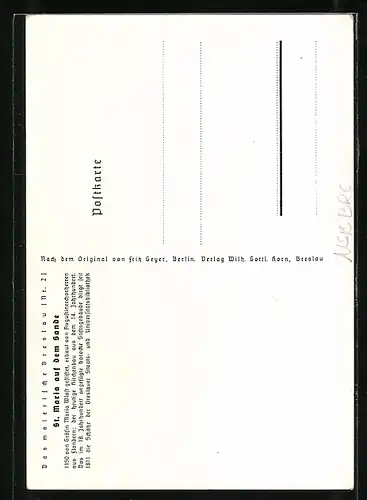 AK Breslau, St. Maria auf dem Sande