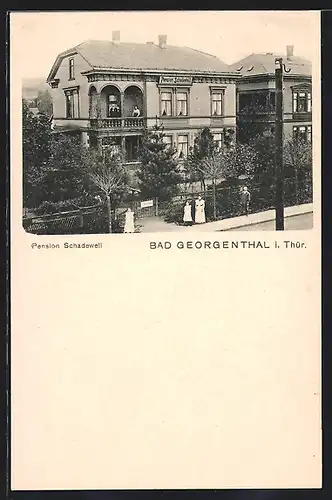 AK Bad Georgenthal i. Thür., Hotel-Pension Schadewell