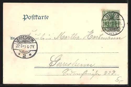 AK Burg an der Wupper, Schloss Burg