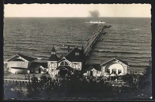 AK Sellin /Rügen, Seebrücke von oben