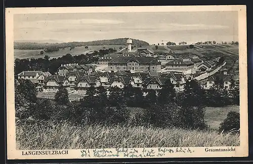 AK Langensulzbach, Gesamtansicht mit Umgebung