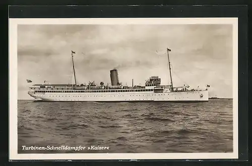 AK Passagierschiff Kaiser vor der Küste