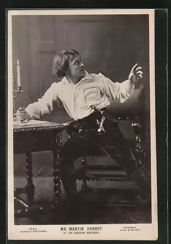 AK Schauspieler Martin Harvey in The Corsican Brothers