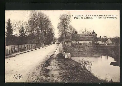 AK Pontailler-sur-Saone, Pont de l`Etang, Route de Perrigny