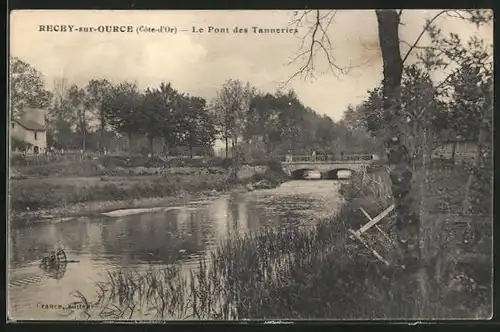 AK Recey-sur-Ource, Le Pont des Tanneries