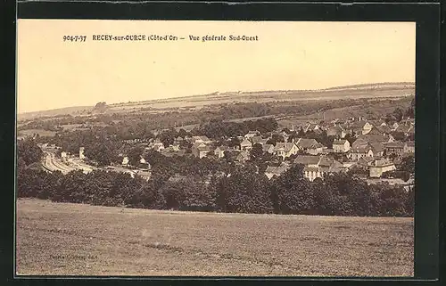 AK Recey-sur-Ource, Vue generale Sud-Quest