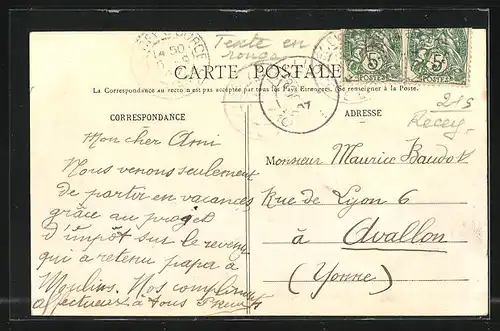 AK Recey-sur-Ource, Vue du Val d`Ars