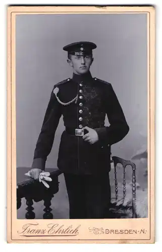 Fotografie Franz Ehrlich, Dresden, Deutscher Soldat in Uniform