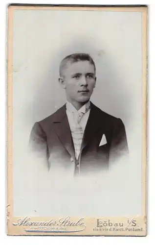 Fotografie Alexander Strube, Löbau i. S., Stilvoller Jüngling mit Krawatte