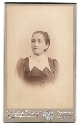 Fotografie Ludwig Habel, Ostritz, Mühlgasse 262, Junge Dame im schönen Sonntagskleid