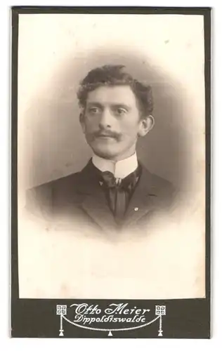 Fotografie Otto Meier, Dippoldiswalde, Portrait junger Herr im Anzug mit Krawatte