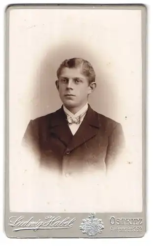 Fotografie Ludwig Habel, Ostritz, Antonstrasse 262, junger Mann im Anzug portraitiert