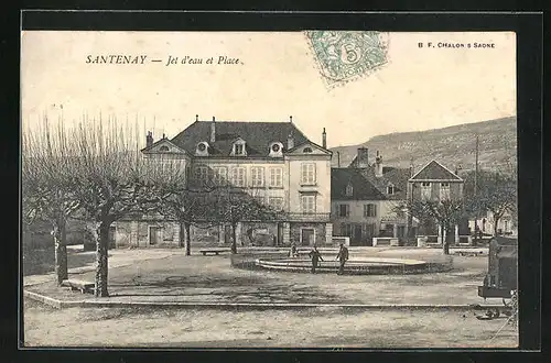 AK Santenay, Jet d`eau et Place