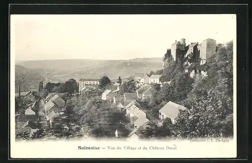 AK Salmaise, Vue du Village et du Chateau Ducal