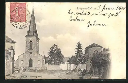 AK Précy-sous-Thil, La Place de l`Eglise