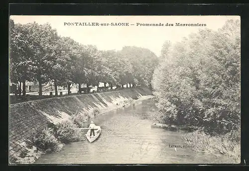 AK Pontaillers-sur-Saone, Promenade des Marronniers