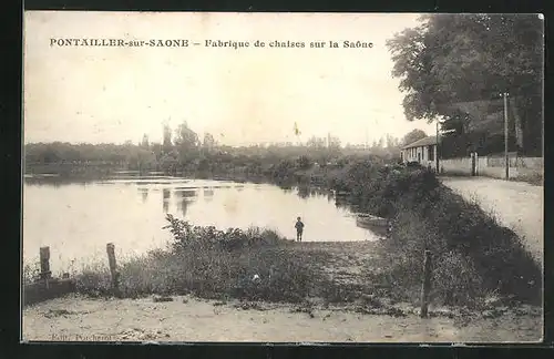 AK Pontailler-s-Saone, Fabrique de chaises sur la Saone