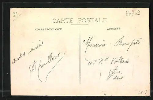 AK Molinot, Vue sur la Gare
