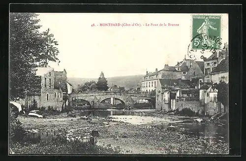 AK Montbard, Le Pont de la Brenne, Ortspartie