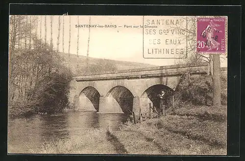 AK Santenay-les-Bains, Pont sur la Dheune