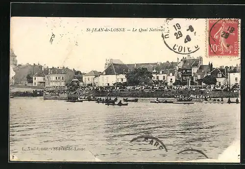 AK Saint-Jean-de-Losne, le Quai National