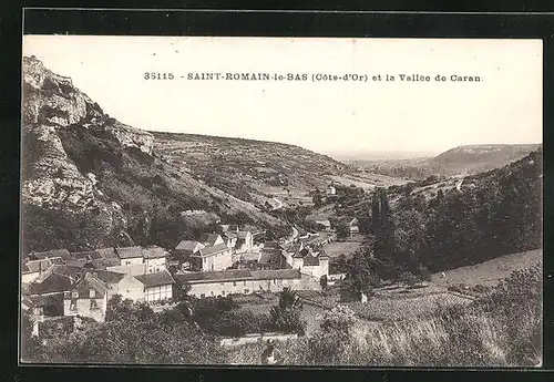 AK Saint-Romain-le-Bas, Panorama et la Vallée de Caran