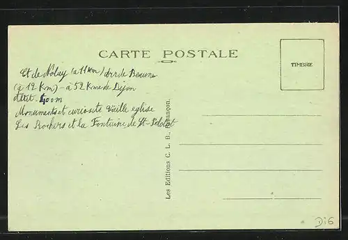 AK Saint-Romain-le-Bas, Panorama et la Vallée de Caran