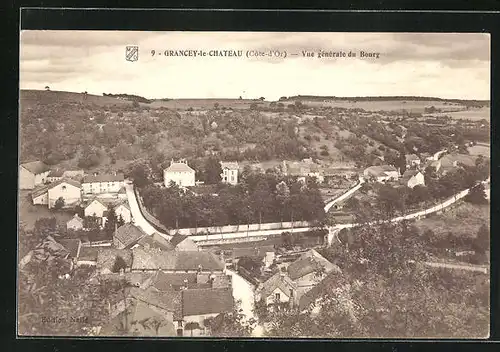 AK Grancey-le-Chateau, Vue générale du Bourg