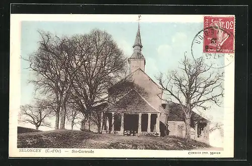 AK Selongey, Eglise Ste-Gertrude, vue exterieure