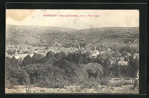 AK Savigny, Vue Generale, prise du Mont Bauois