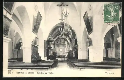 AK Fleurey-sur-Ouche, Intérieur de l`Eglise