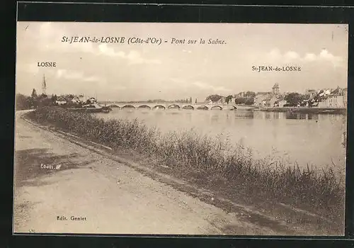 AK St-Jean-de-Losne, Pont sur la Saone