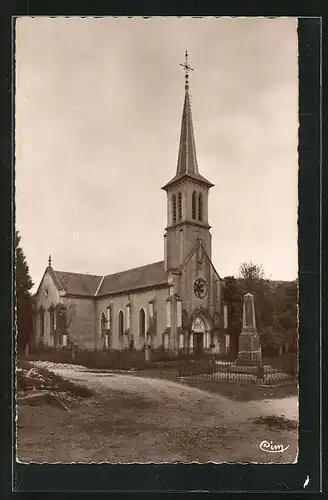 AK Grobois-en-Montagne, l'Eglise et le Monument