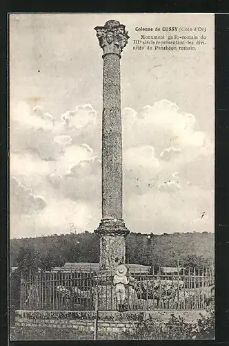 AK Cussy-la-Colonne, Monument gallo-romain