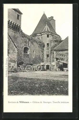 AK Posanges, le Chateau, Tourelle intérieure