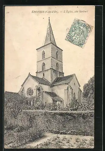 AK Èpoisses, l'Église, cote nord-est