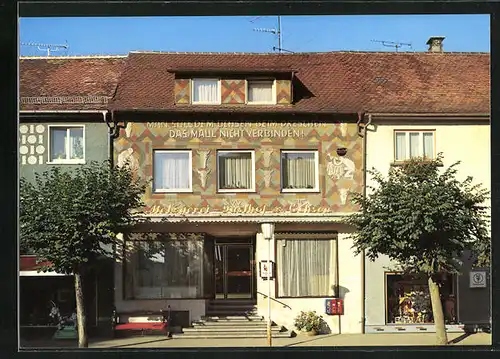 AK Bad Wurzach / Allgäu, Gasthof Metzgerei zum Ochsen in der Herrenstrasse 3