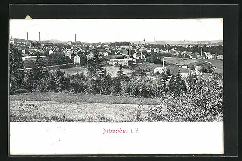 AK Netzschkau i. V., Blick auf die Stadt