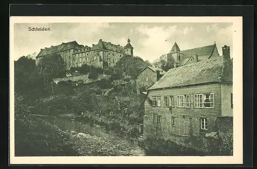 AK Schleiden, Blick vom Fluss zum Schloss