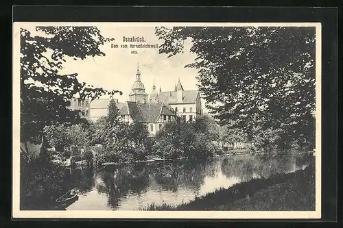 AK Osnabrück, Dom vom Herrenteichswall aus