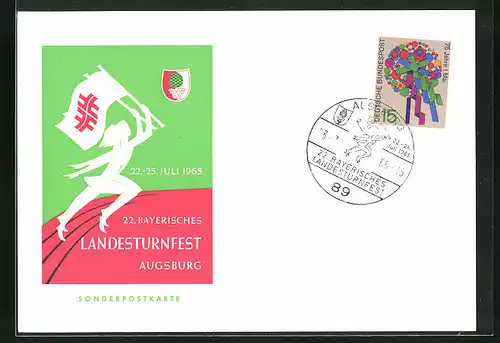 AK Augsburg, 22. Bayerisches Landesturnfest Juli 1965