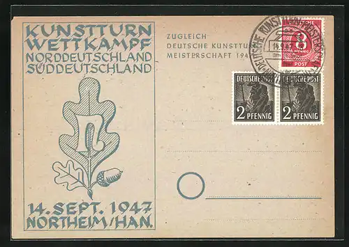 AK Northeim / Han., Kunstturn Wettkampf Nord- gegen Süddeutschland 14.9.1947