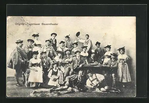 AK Original-Tegernseer Bauerntheater mit Instrumenten
